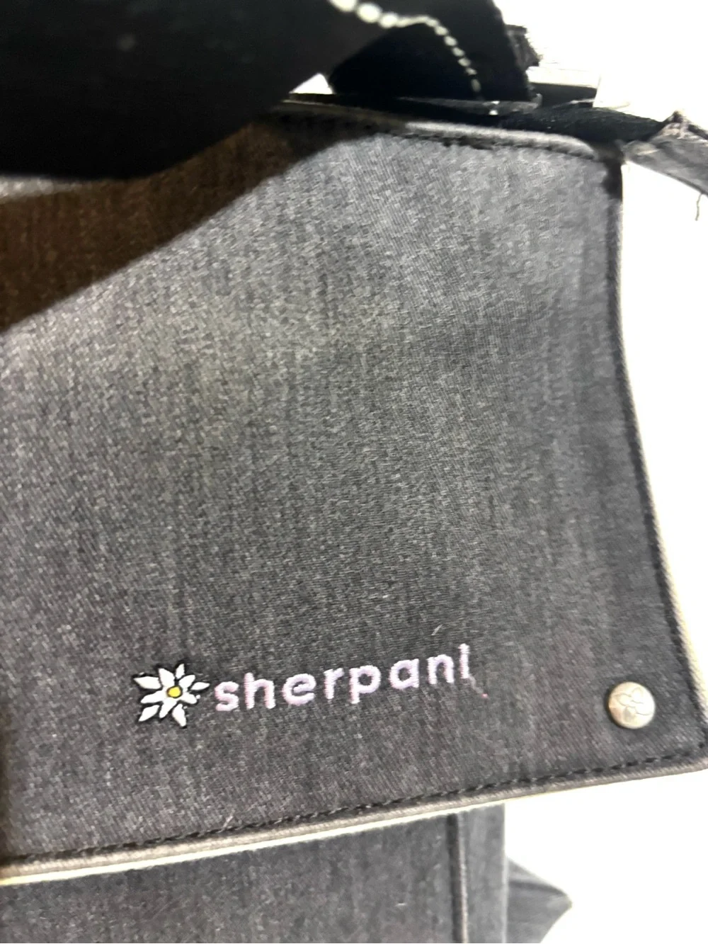 Sherpani unisex Black Gray Messenger Crossbody Bag